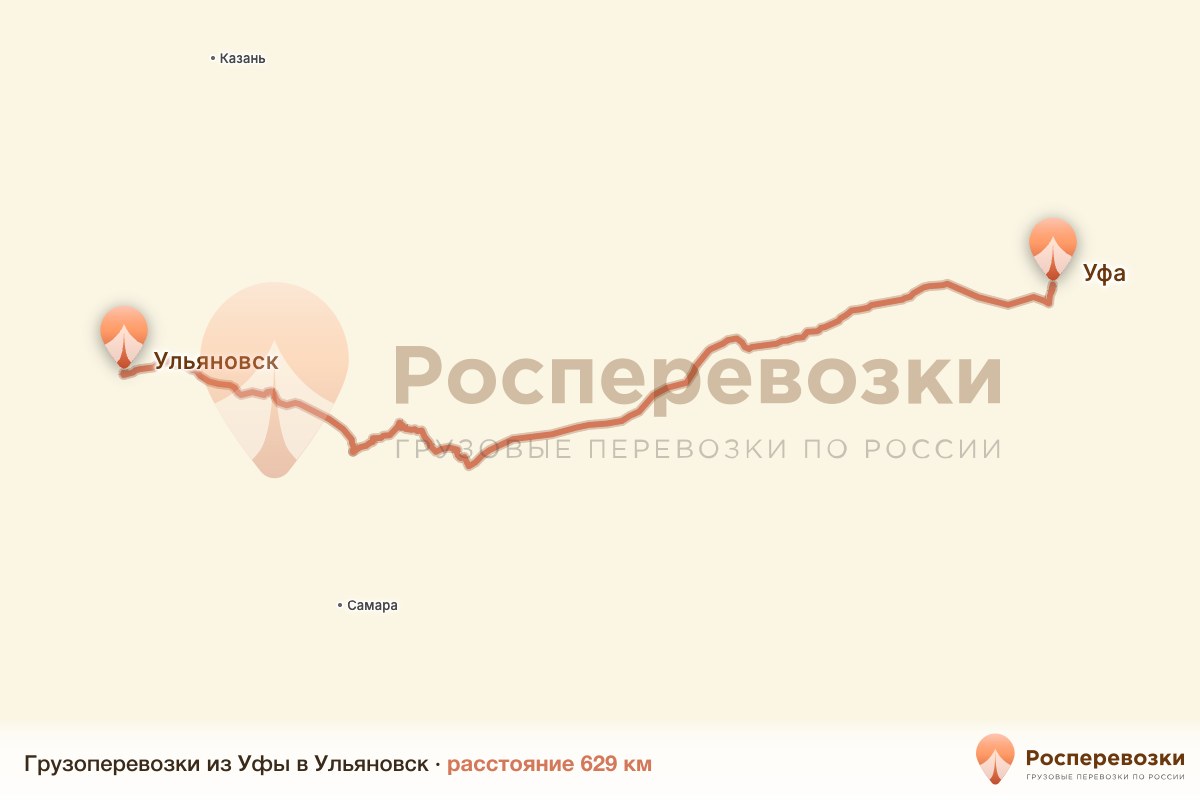 Грузоперевозки Уфа Ульяновск