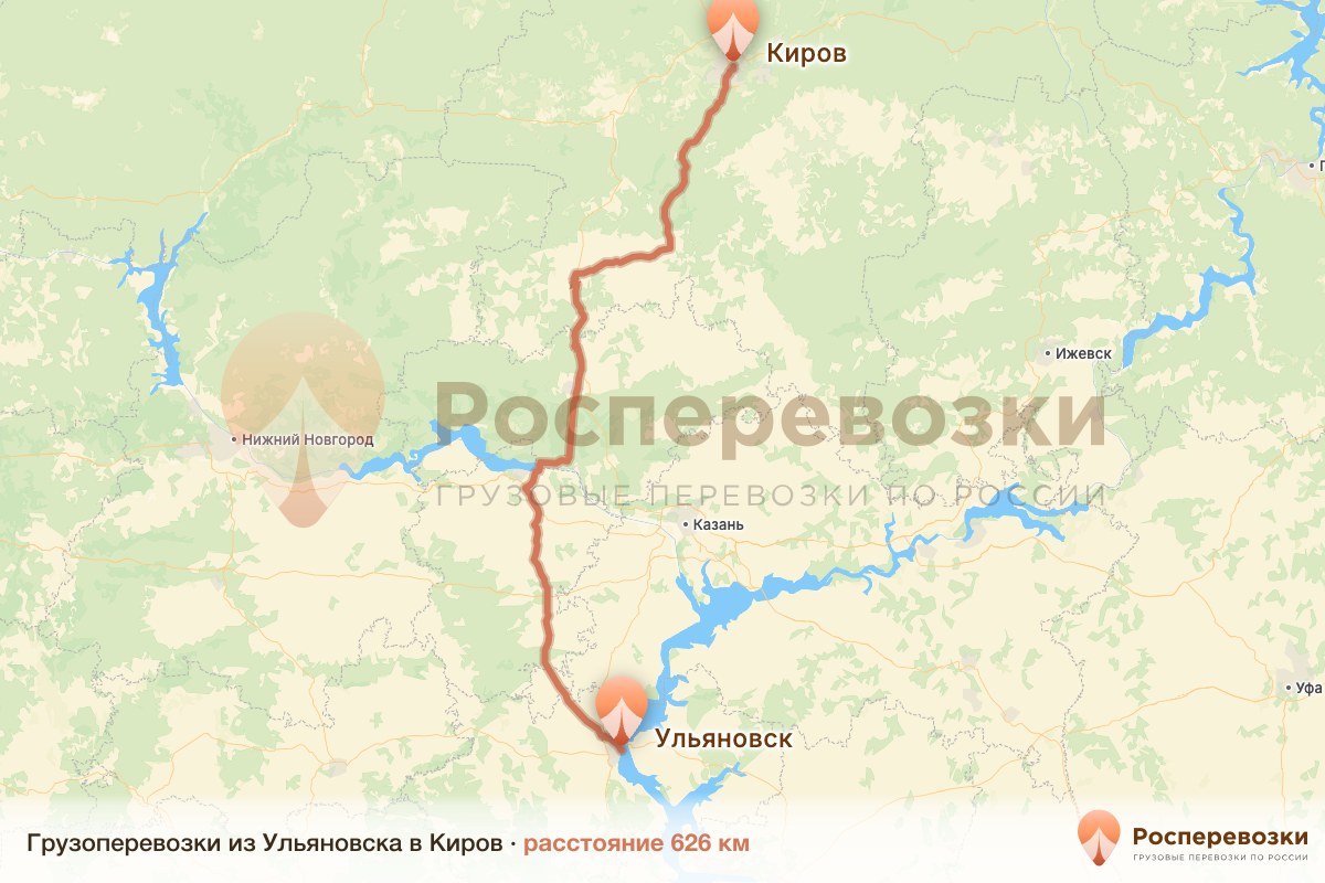 Грузоперевозки Ульяновск Киров