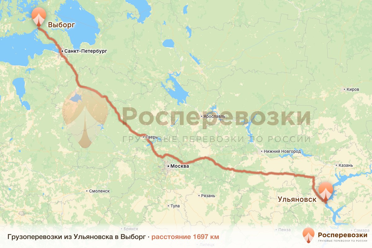 Грузоперевозки Ульяновск Выборг
