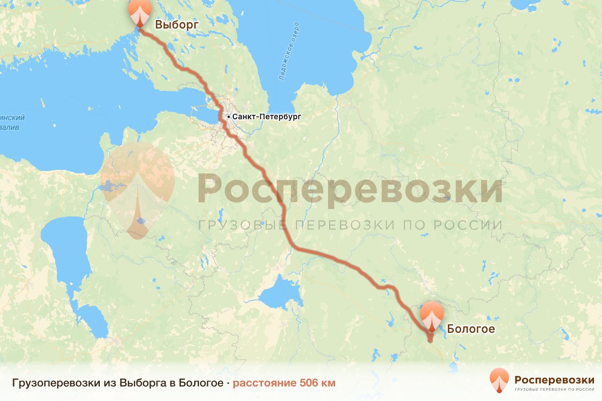 Грузоперевозки Выборг Бологое