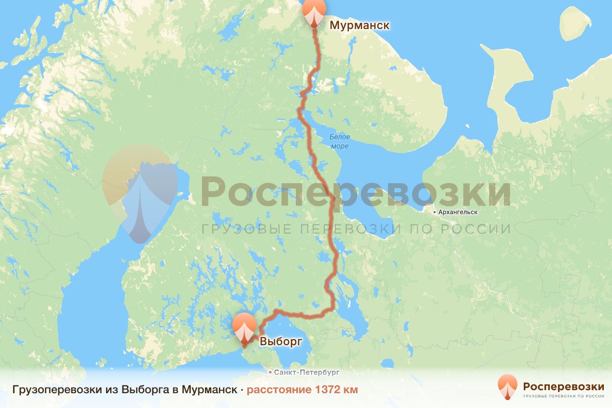 Грузоперевозки Выборг Мурманск