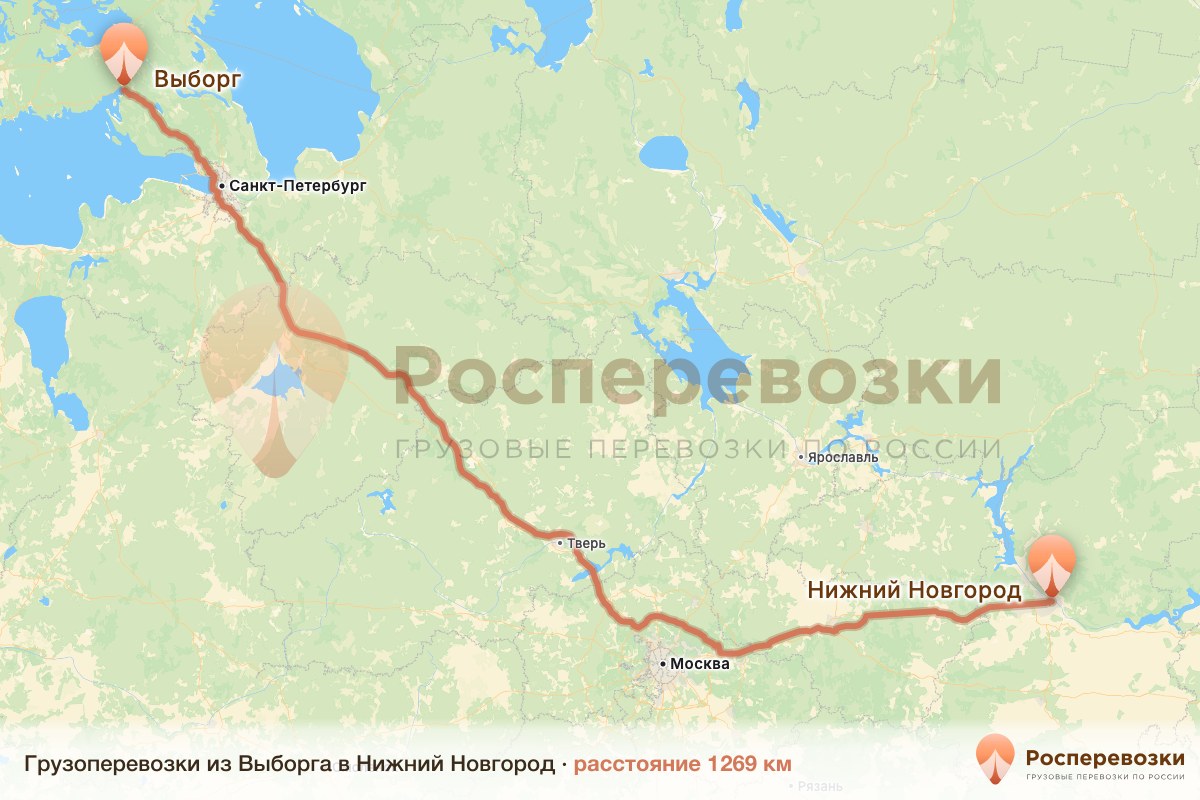 Грузоперевозки Выборг Нижний Новгород
