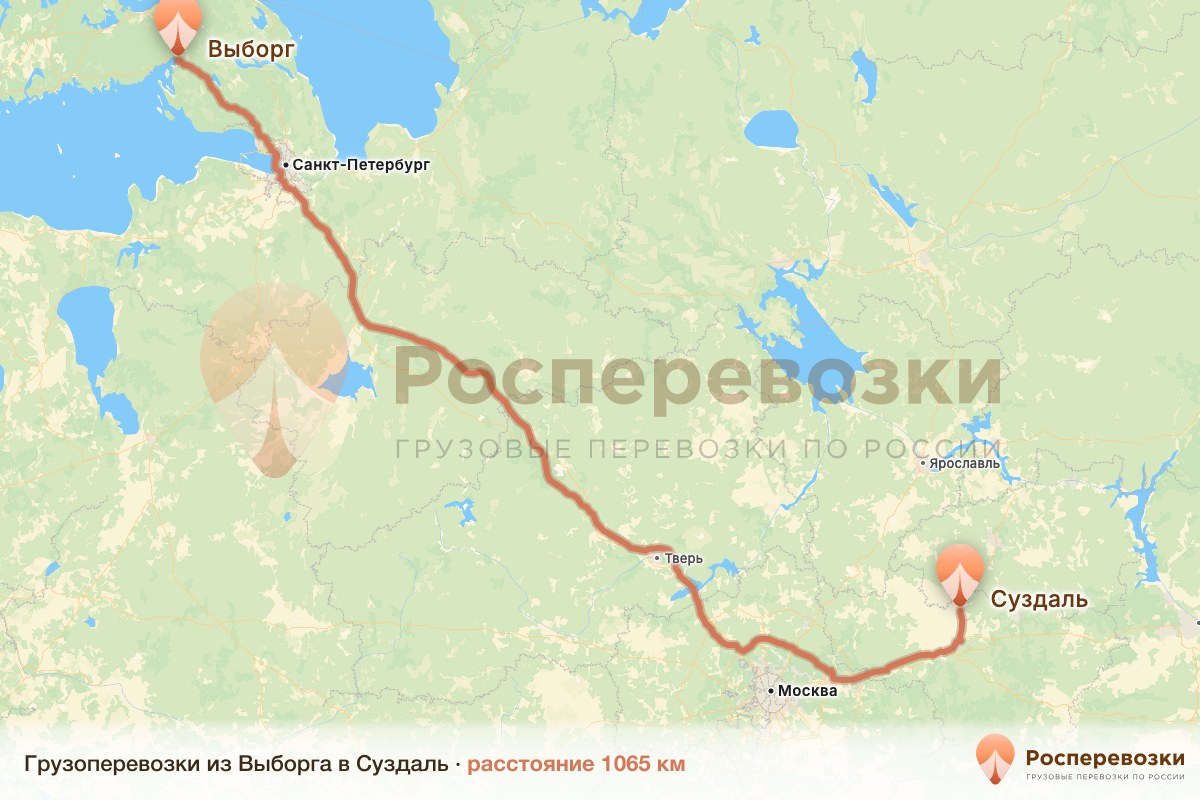 Грузоперевозки Выборг Суздаль