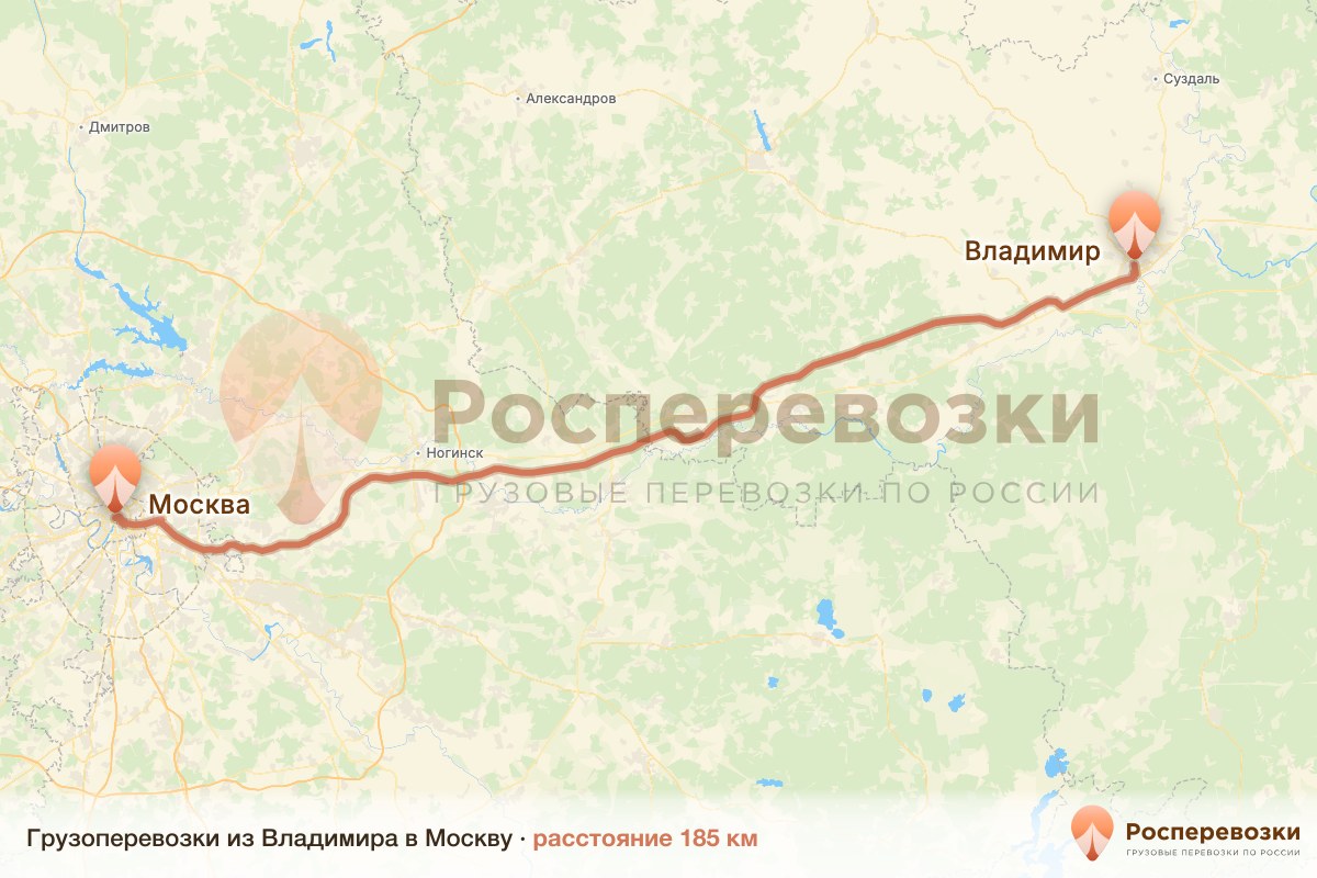 Грузоперевозки Владимир Москва