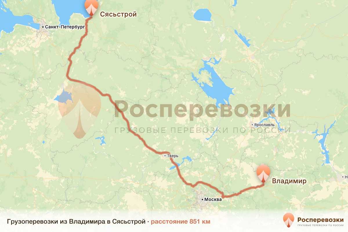 Грузоперевозки Владимир Сясьстрой