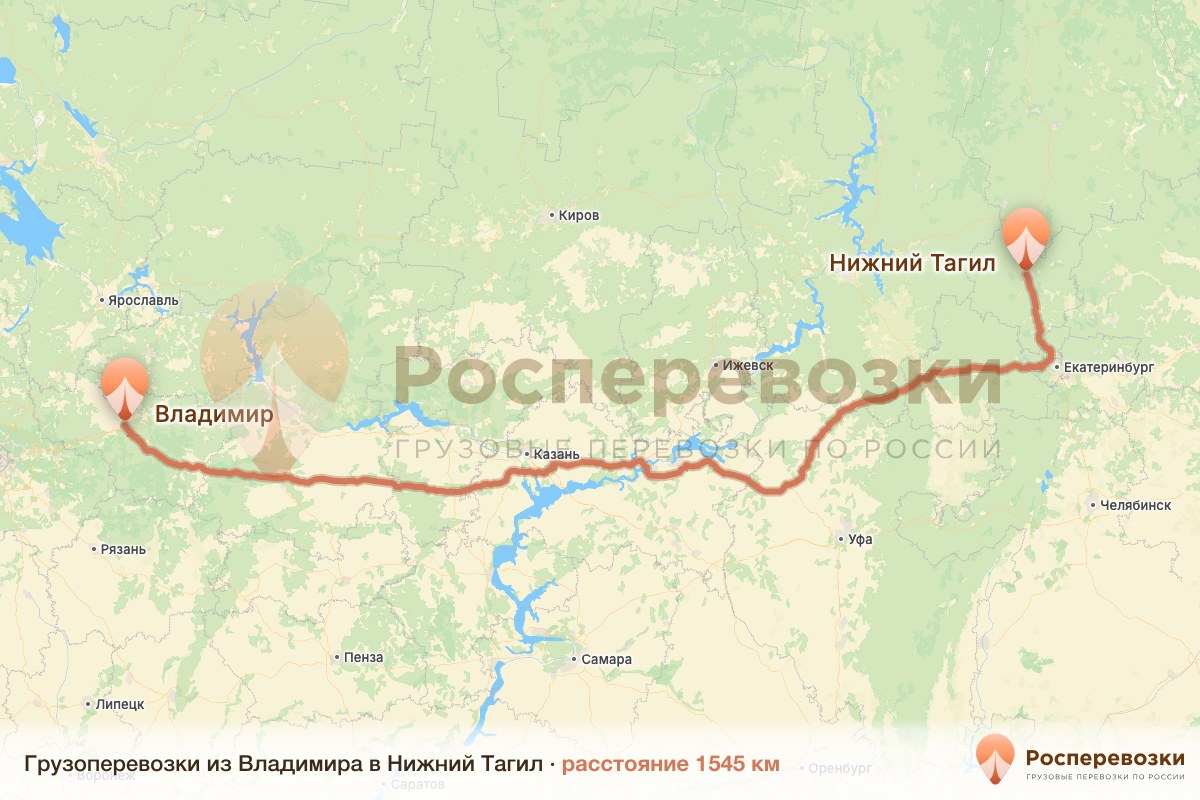 Грузоперевозки Владимир Нижний Тагил