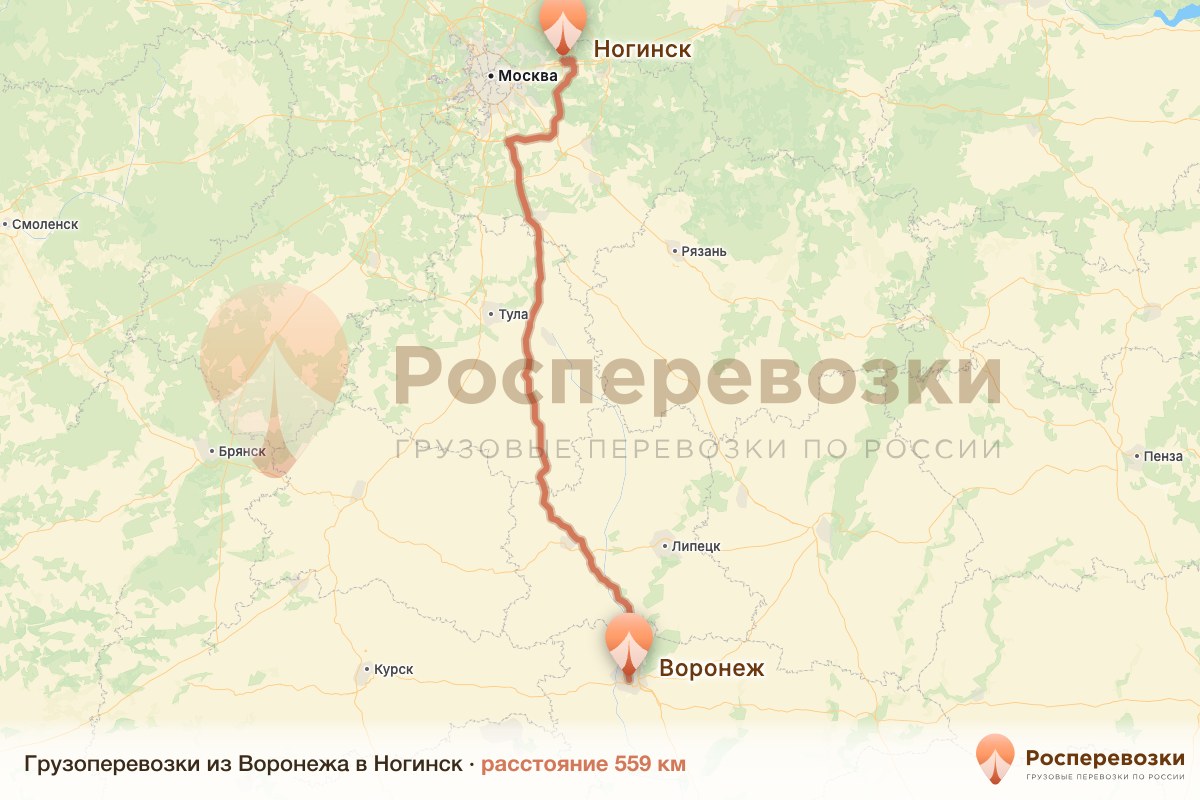 Грузоперевозки Воронеж Ногинск