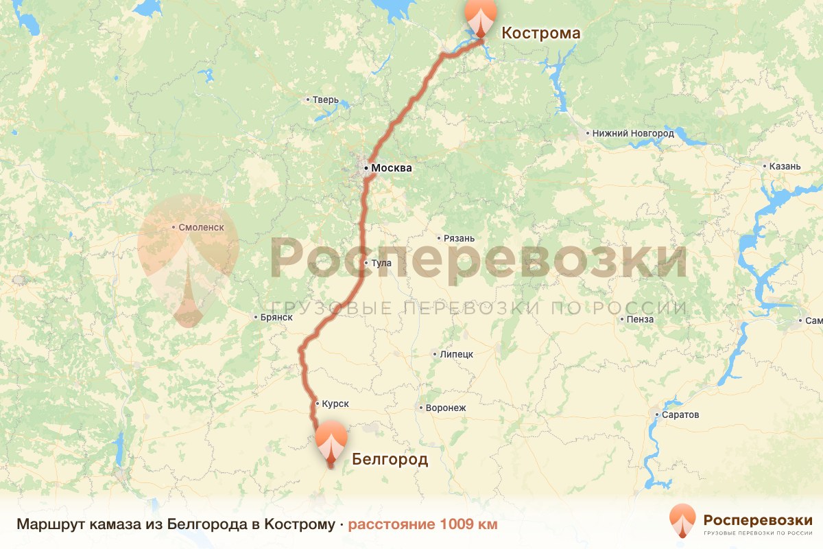 Камаз Белгород Кострома