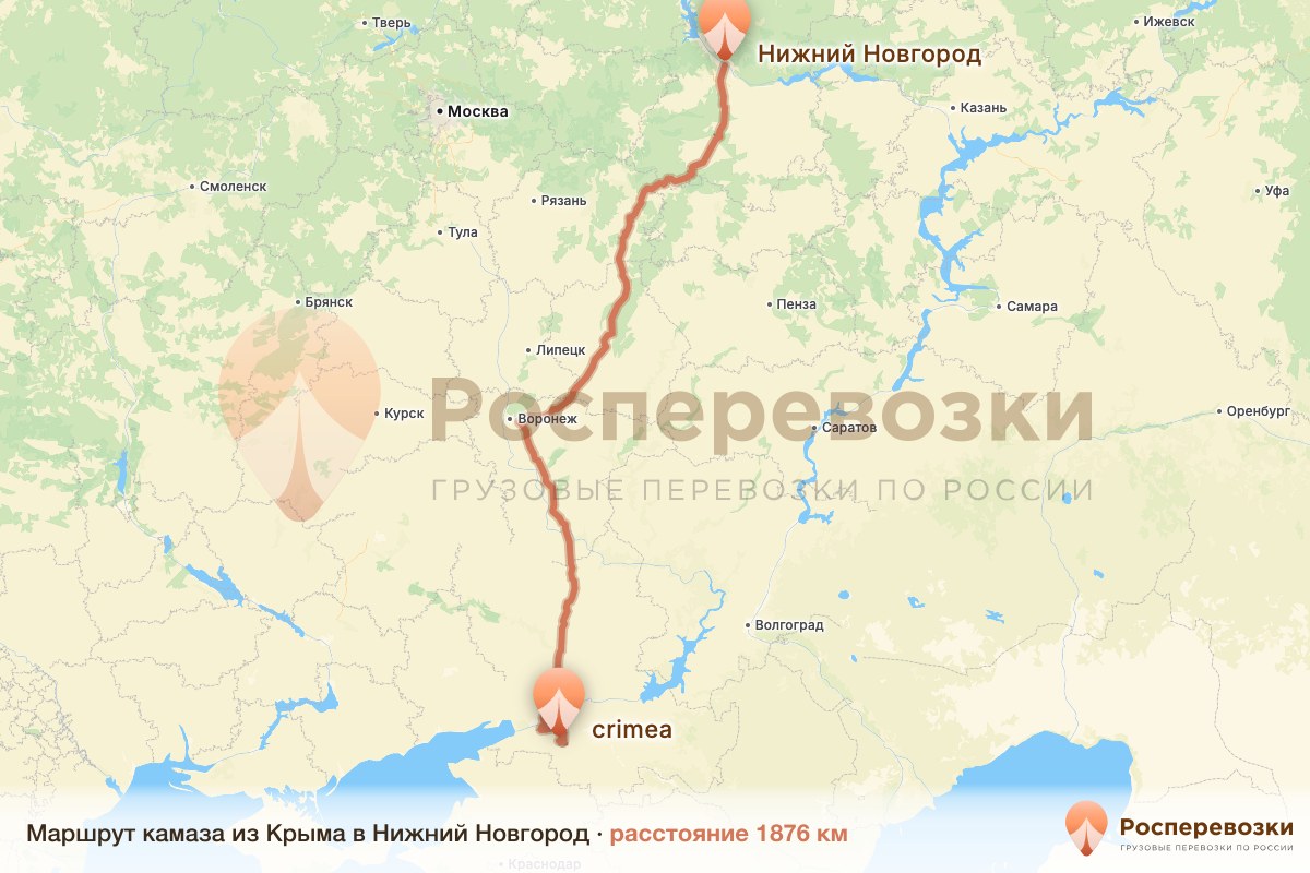 Камаз Крым Нижний Новгород