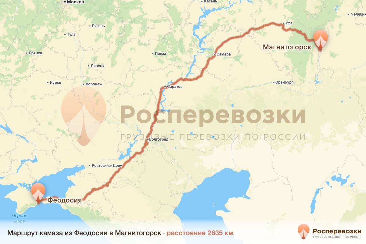 Камаз Феодосия Магнитогорск
