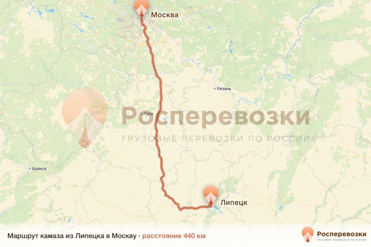 Камаз Липецк Москва