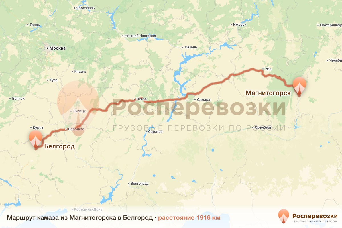 Камаз Магнитогорск Белгород