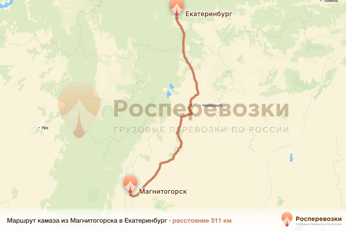 Камаз Магнитогорск Екатеринбург