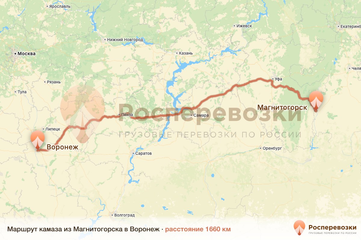 Камаз Магнитогорск Воронеж