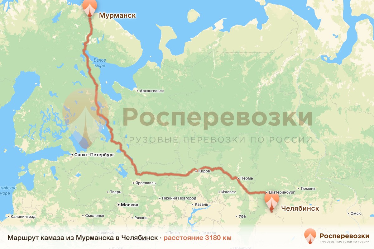 Камаз Мурманск Челябинск