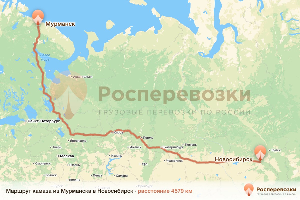 Камаз Мурманск Новосибирск