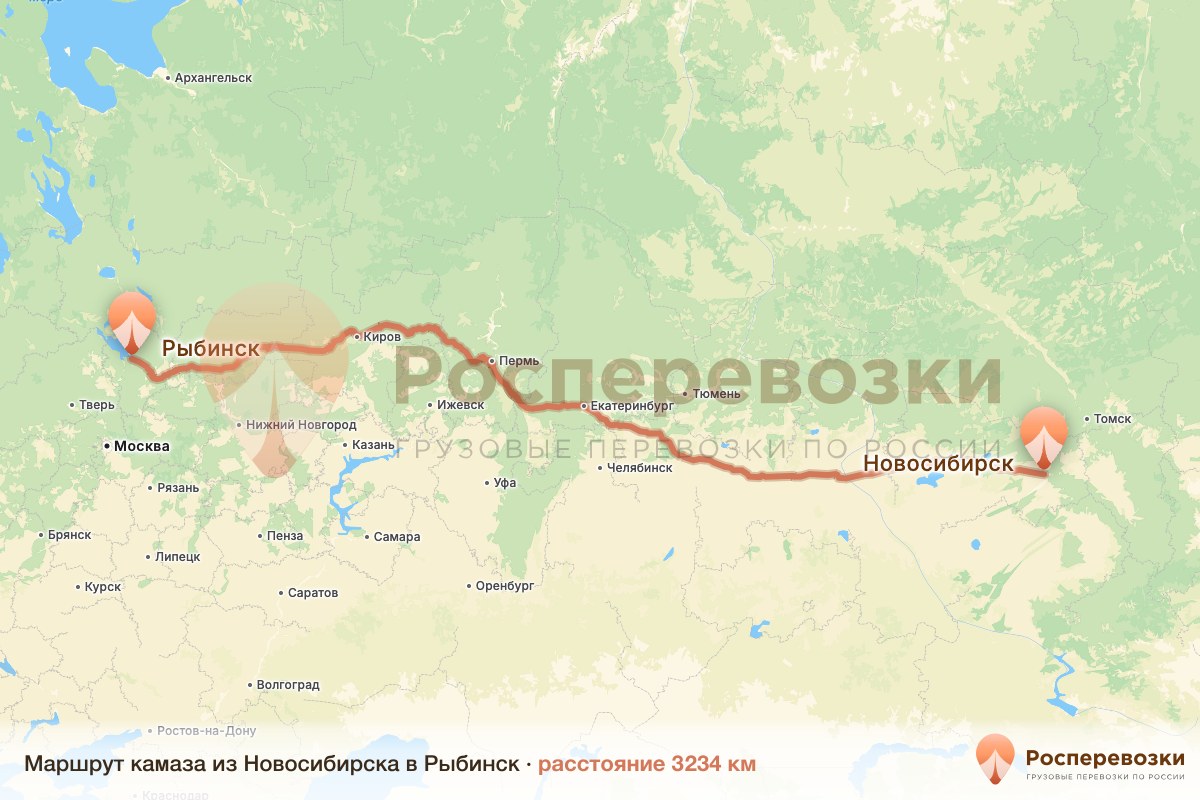 Камаз Новосибирск Рыбинск