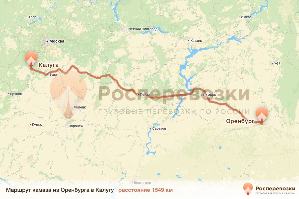 Камаз Оренбург Калуга