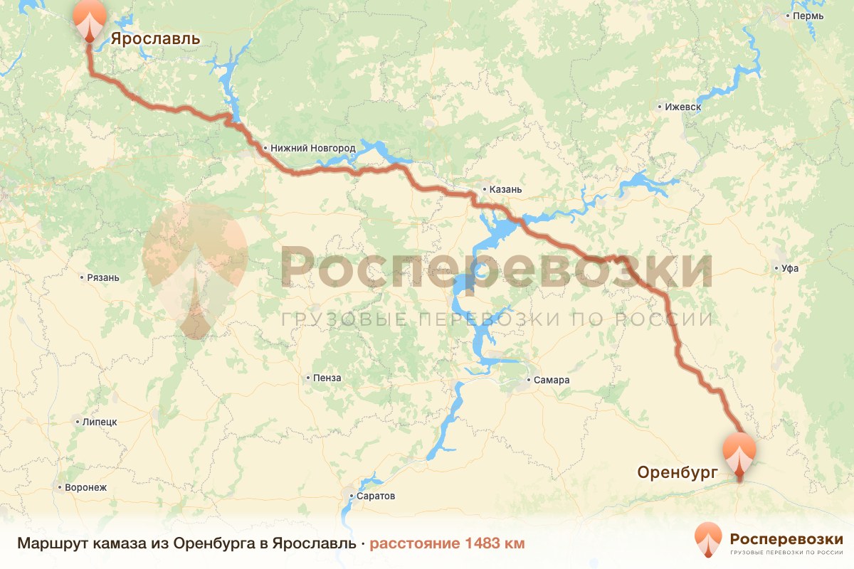 Камаз Оренбург Ярославль