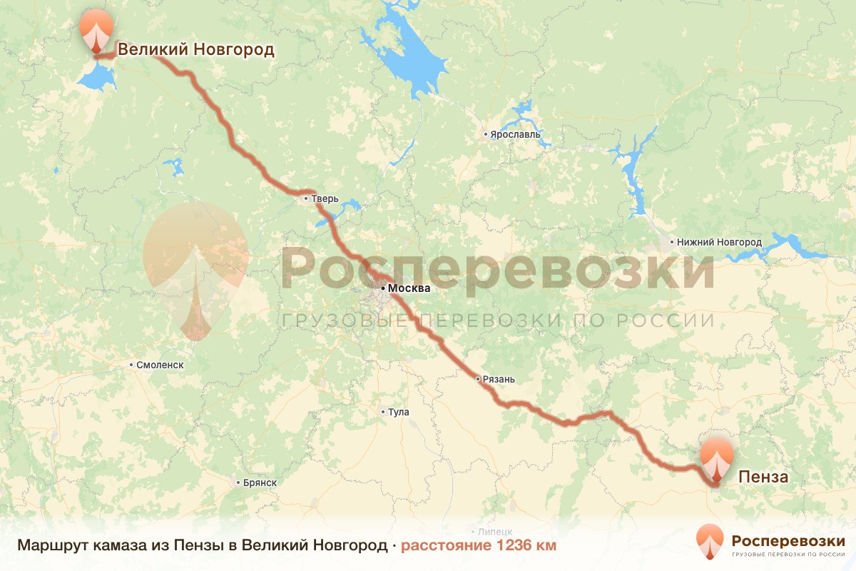 Камаз Пенза Великий Новгород
