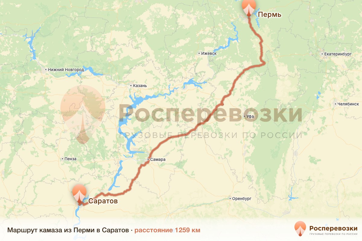 Камаз Пермь Саратов