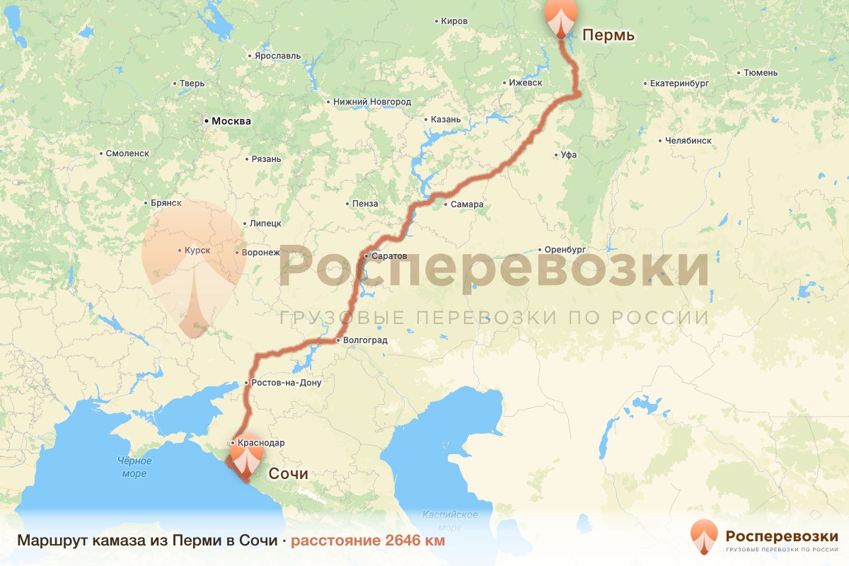 Камаз Пермь Сочи