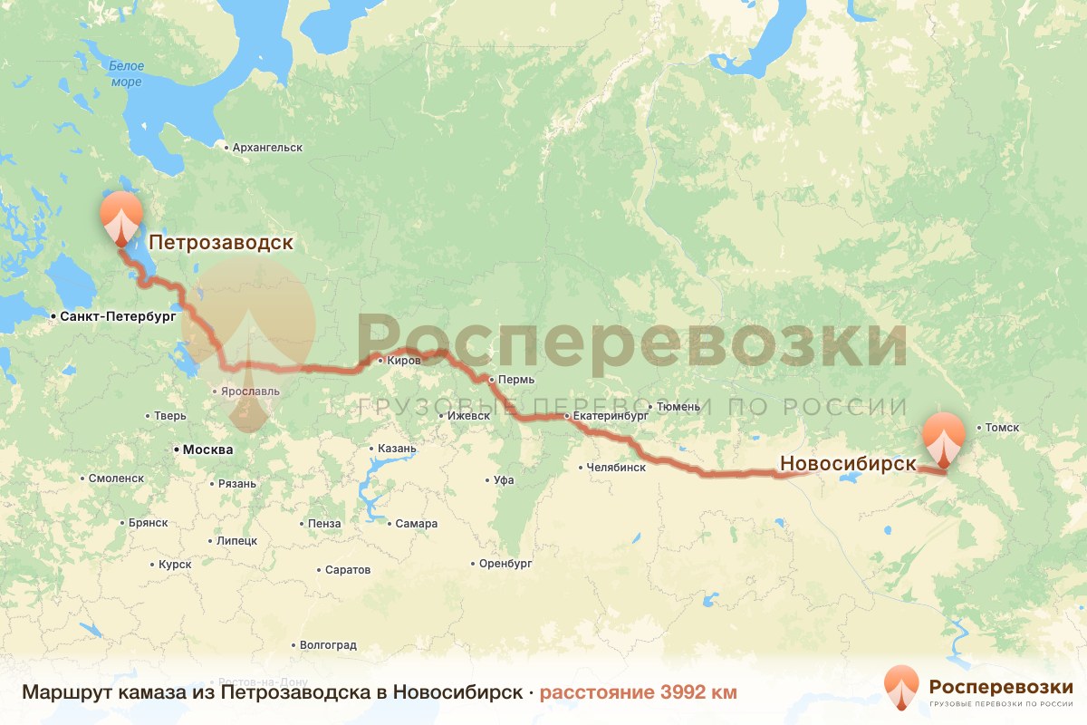 Камаз Петрозаводск Новосибирск