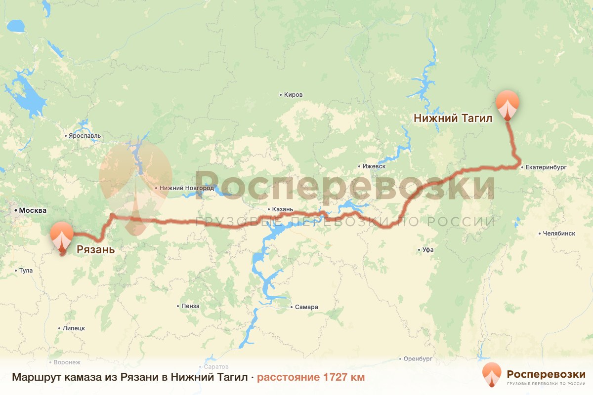 Камаз Рязань Нижний Тагил