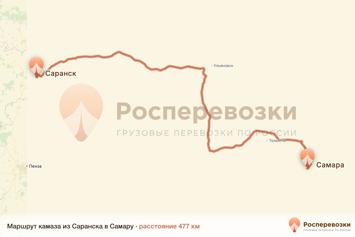 Камаз Саранск Самара