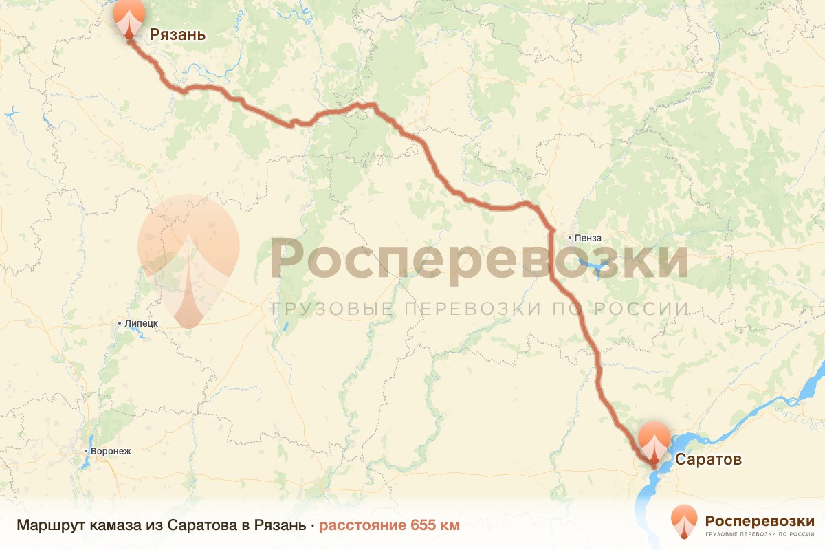 Камаз Саратов Рязань