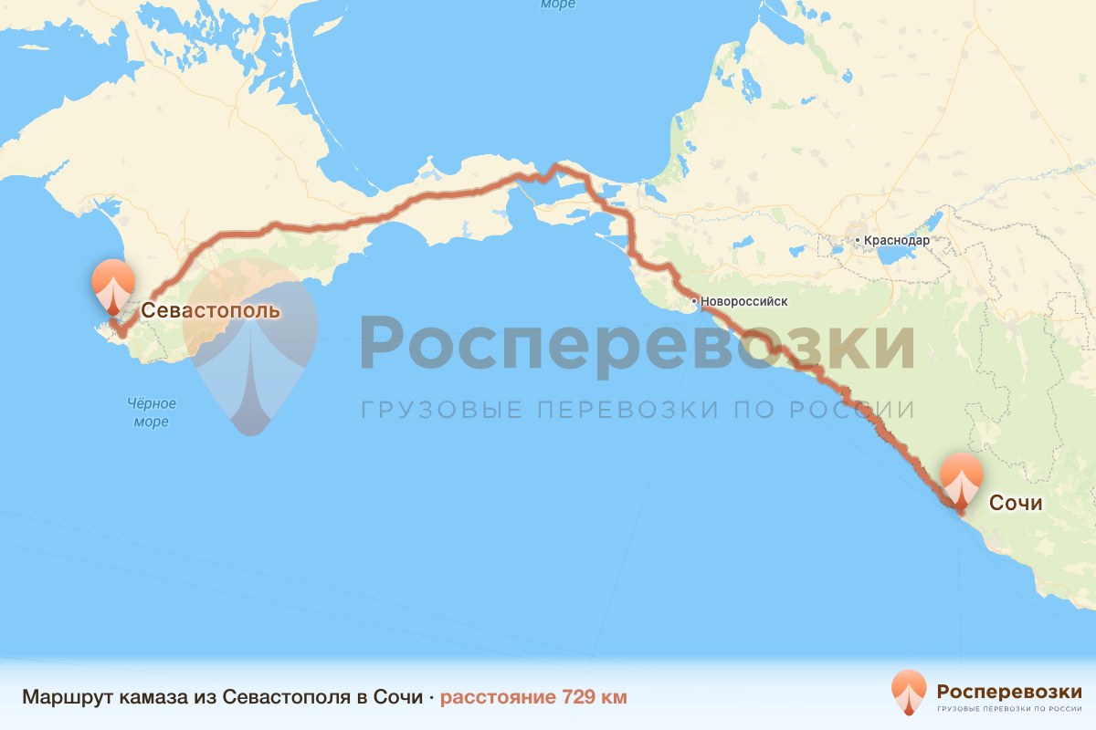 Камаз Севастополь Сочи