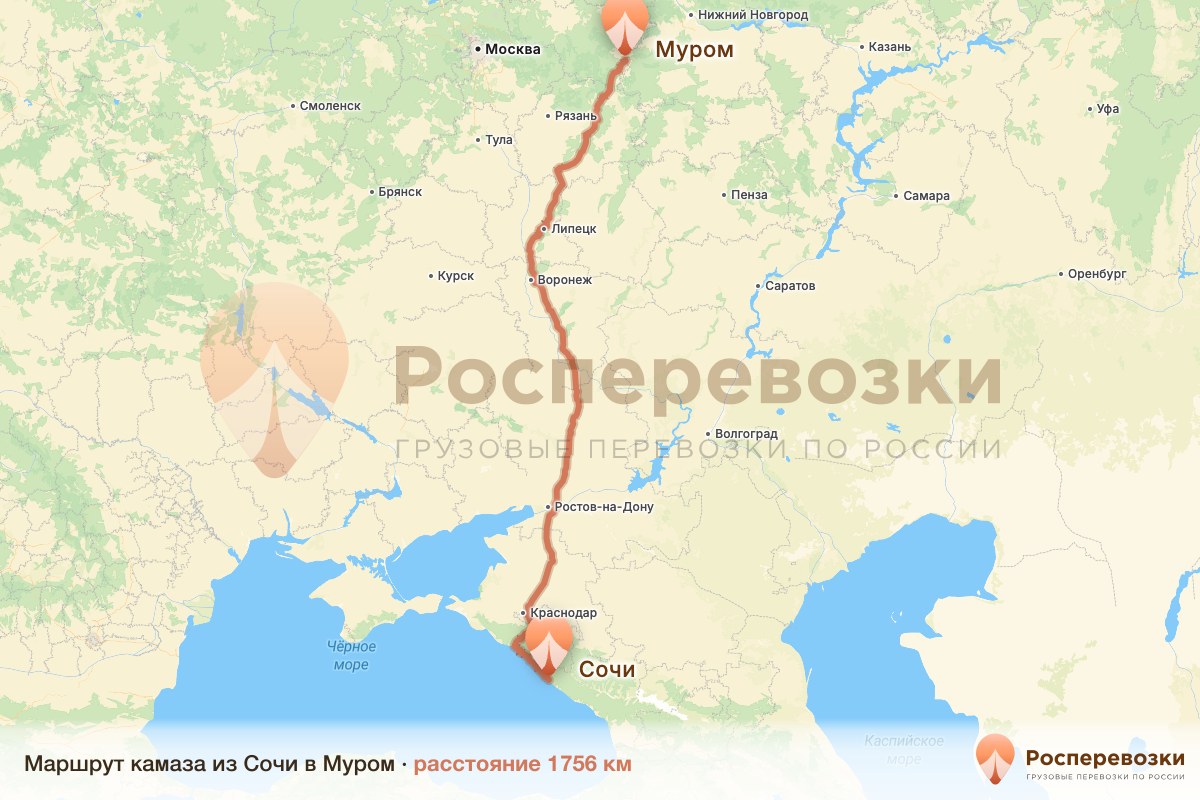 Камаз Сочи Муром