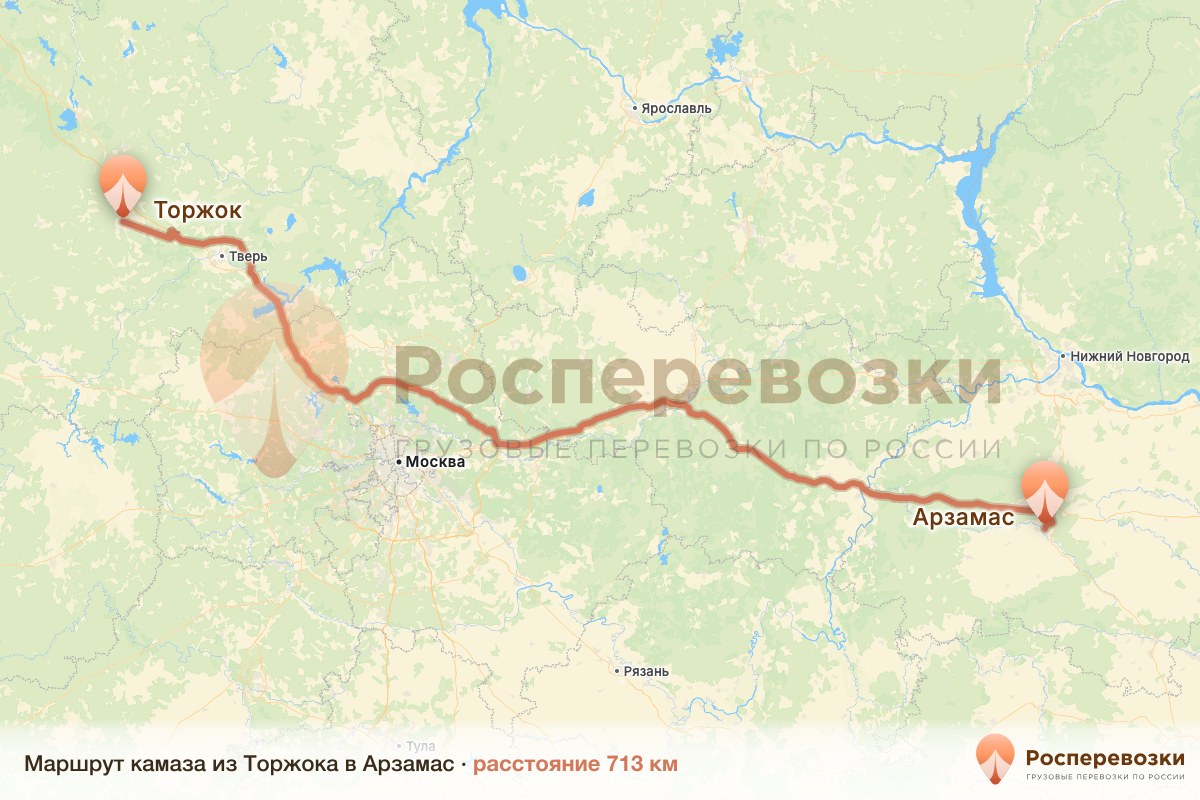 Камаз Торжок Арзамас