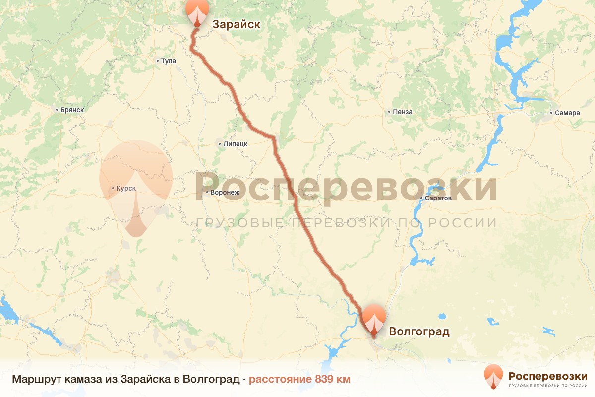 Камаз Зарайск Волгоград