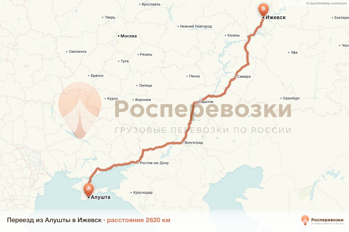 Переезд Алушта Ижевск