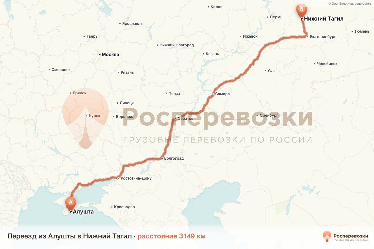 Переезд Алушта Нижний Тагил