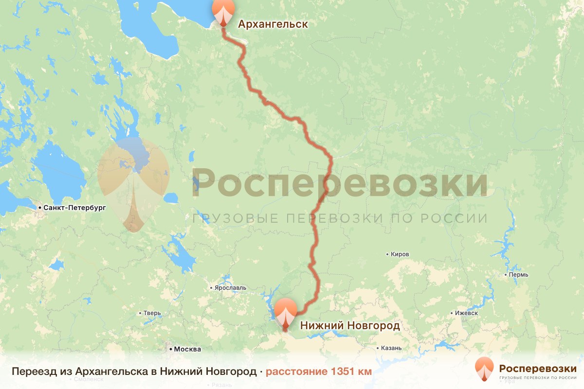 Переезд Архангельск Нижний Новгород