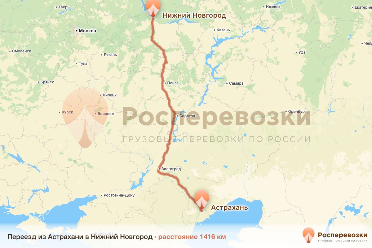 Переезд Астрахань Нижний Новгород