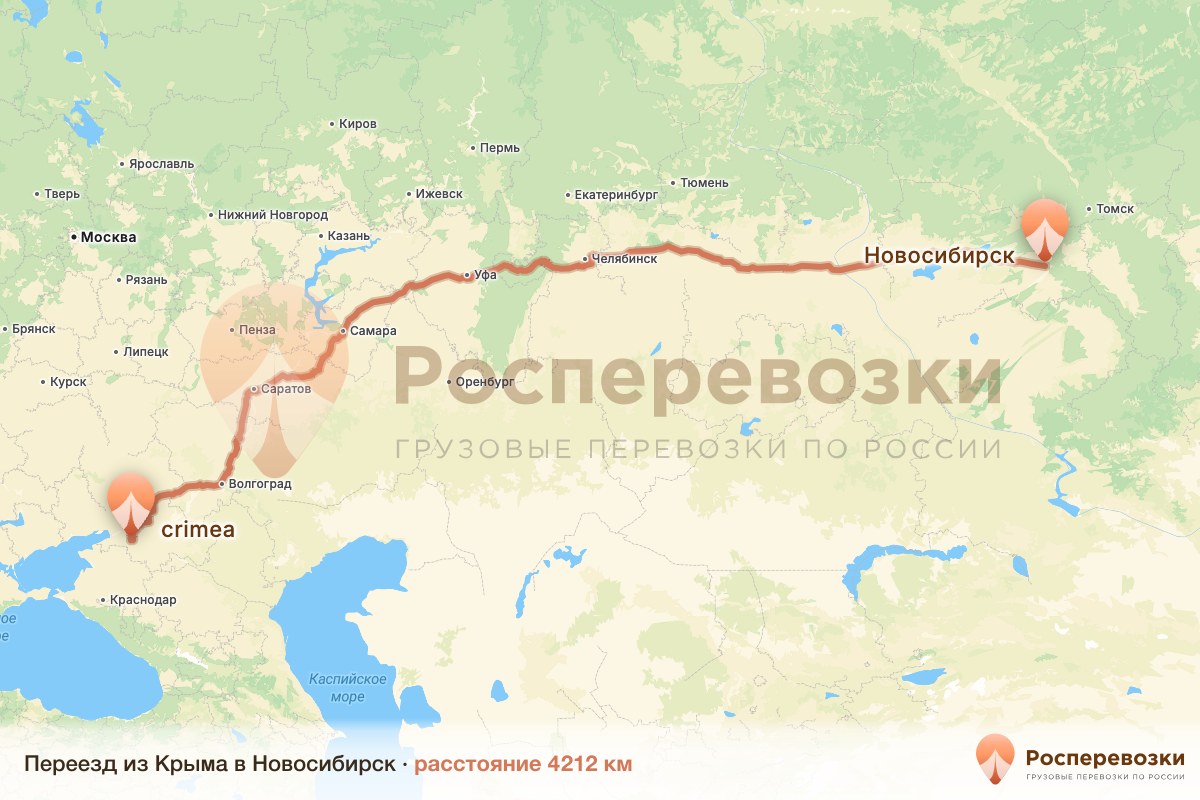 Переезд Крым Новосибирск
