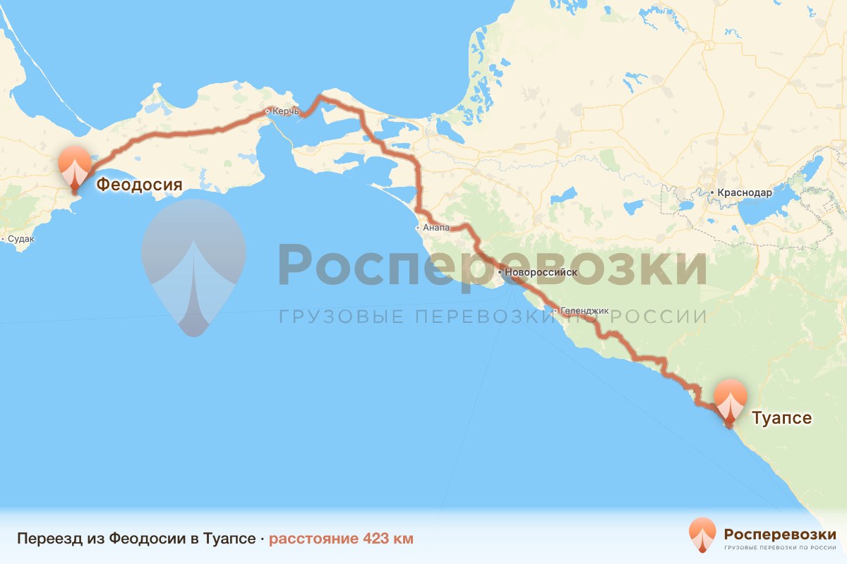 Переезд Феодосия Туапсе