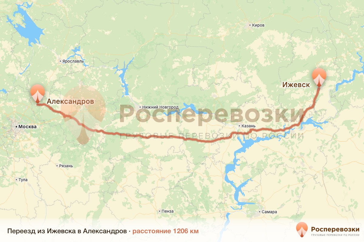 Переезд Ижевск Александров