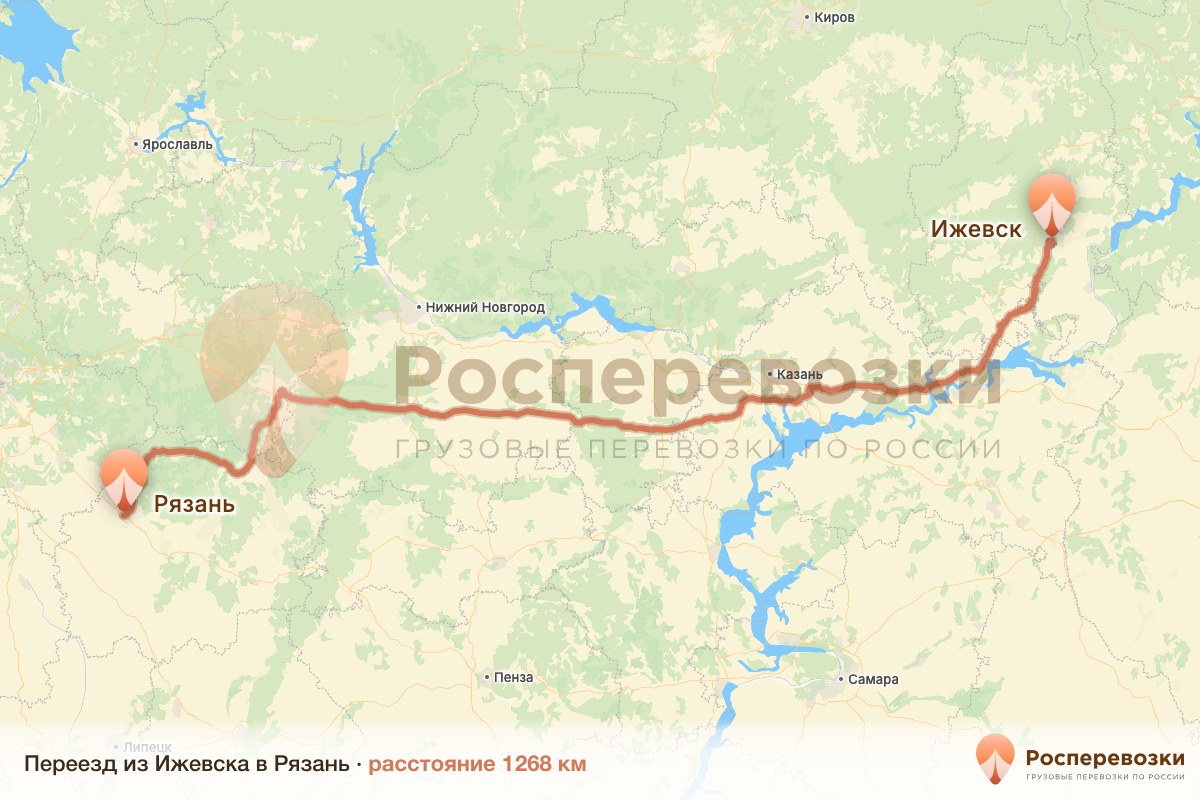 Переезд Ижевск Рязань