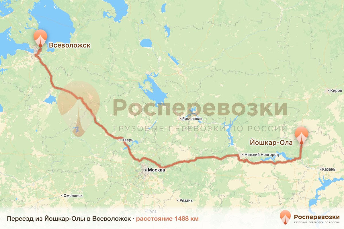 Переезд Йошкар-Ола Всеволожск