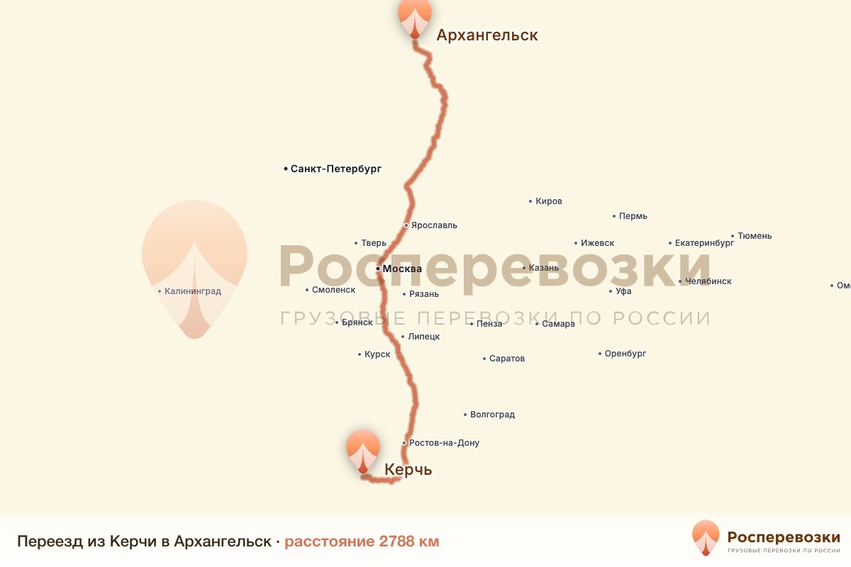 Переезд Керчь Архангельск