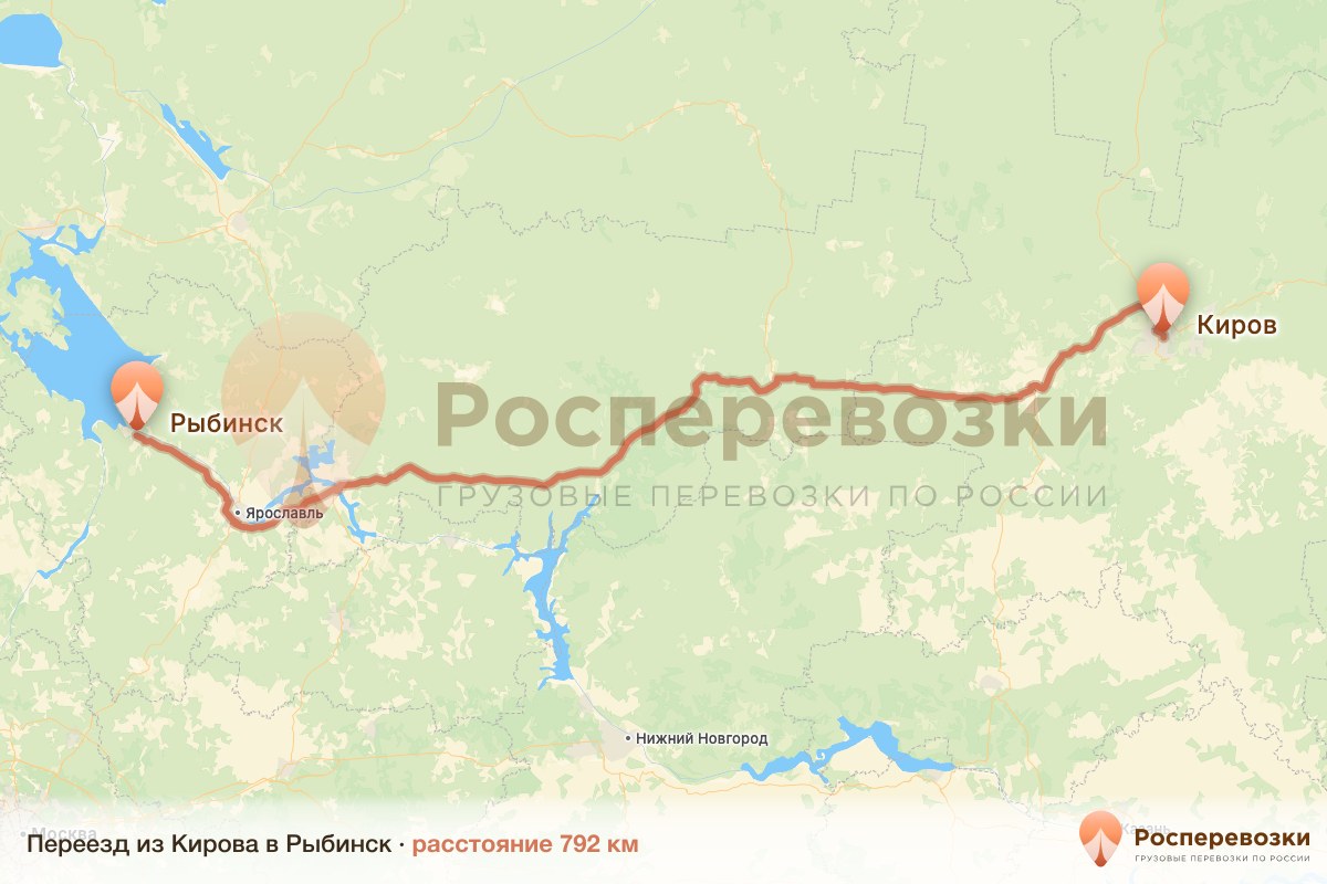 Переезд Киров Рыбинск