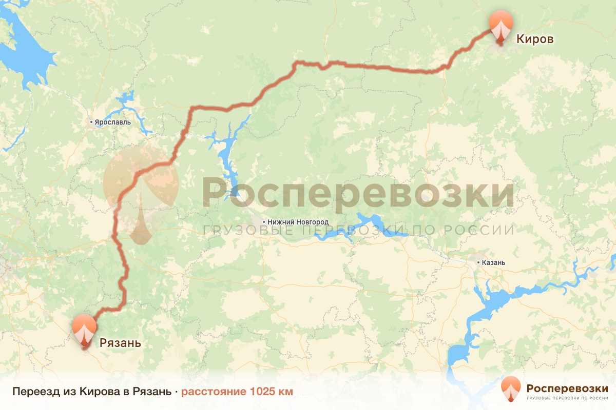 Переезд Киров Рязань