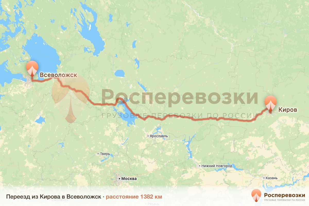Переезд Киров Всеволожск