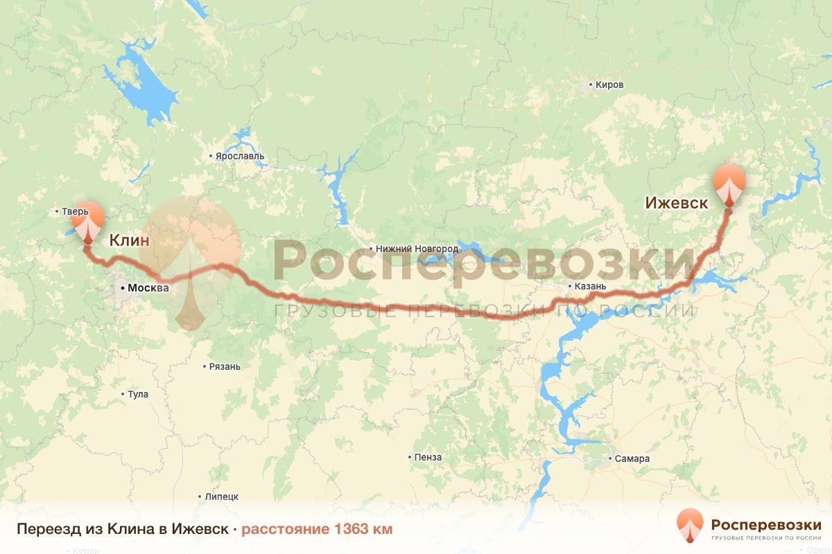 Переезд Клин Ижевск