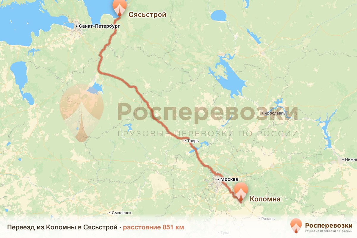 Переезд Коломна Сясьстрой