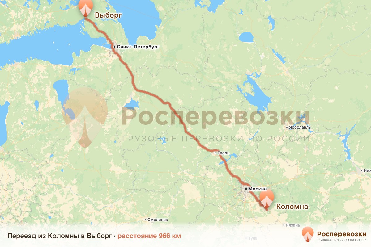 Переезд Коломна Выборг